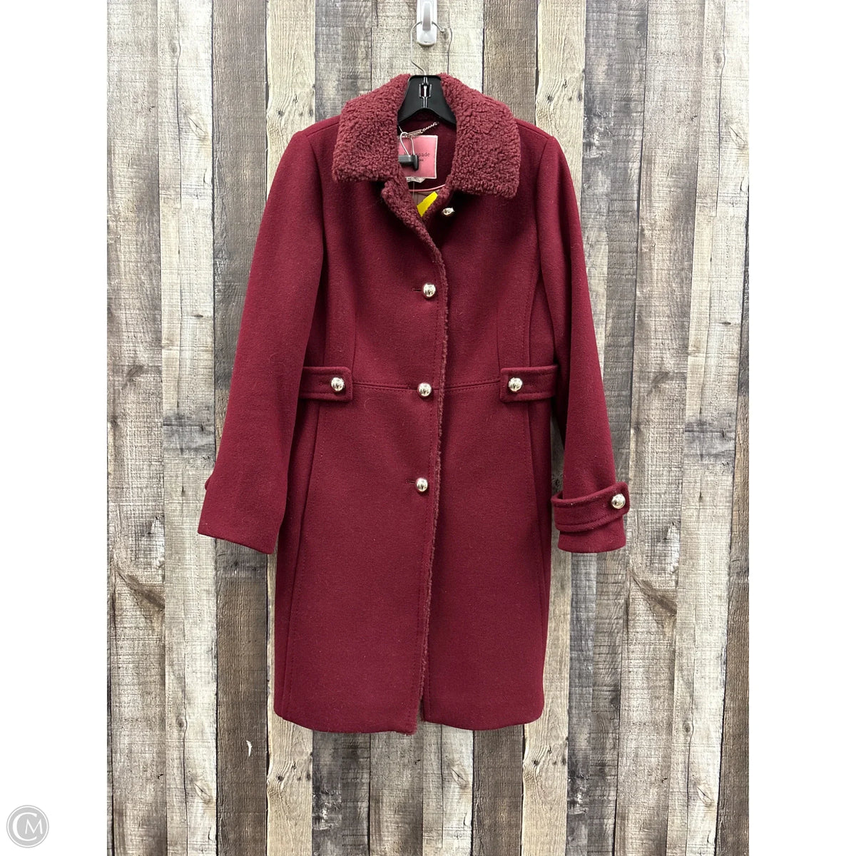 Coat Designer By Kate Spade In Red, Size: S