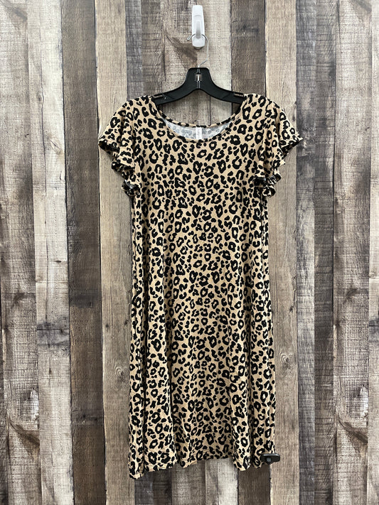 Animal Print Dress Casual Short Cme, Size M