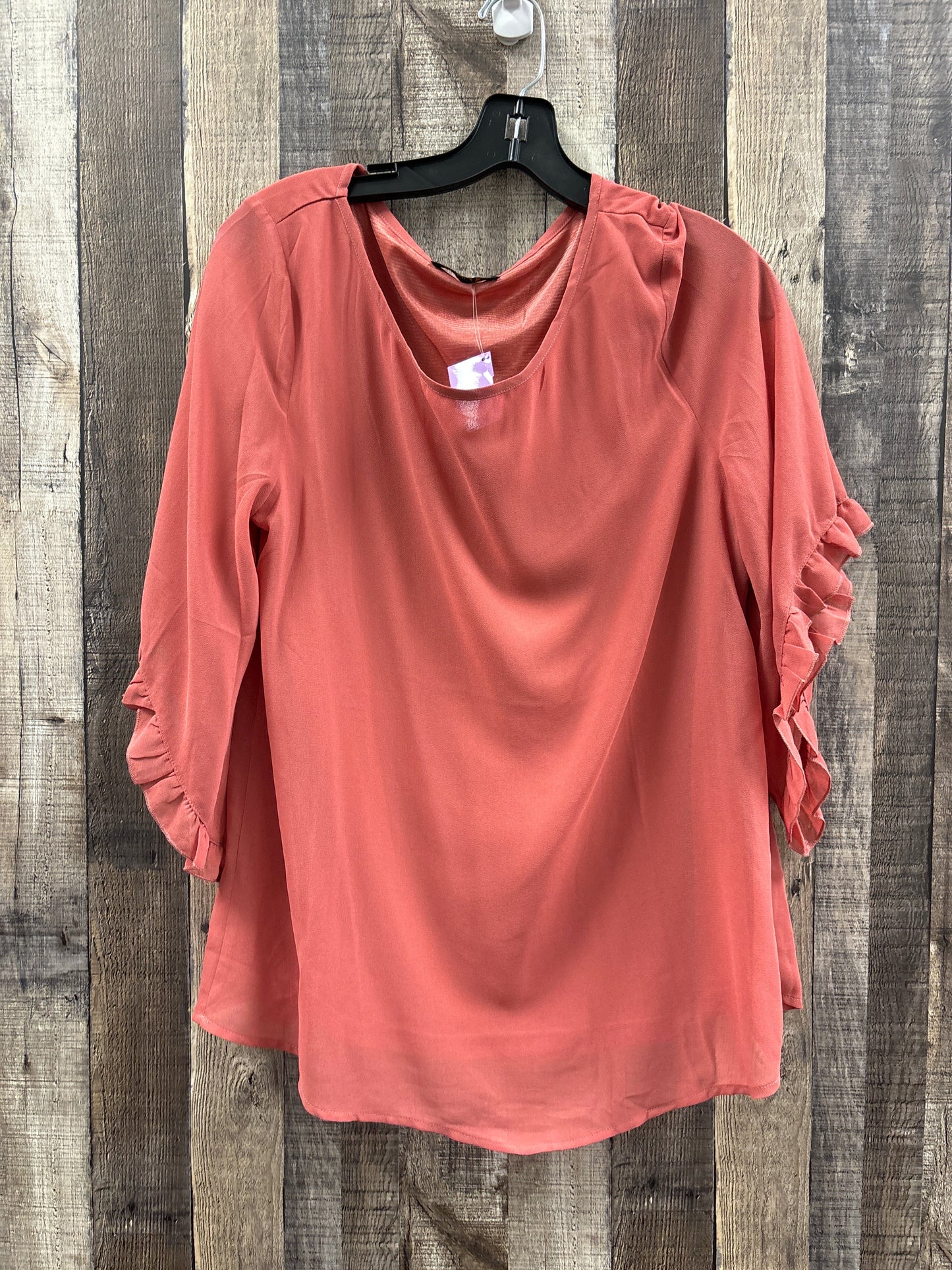 Blouse 3/4 Sleeve By Cme In Pink, Size: M