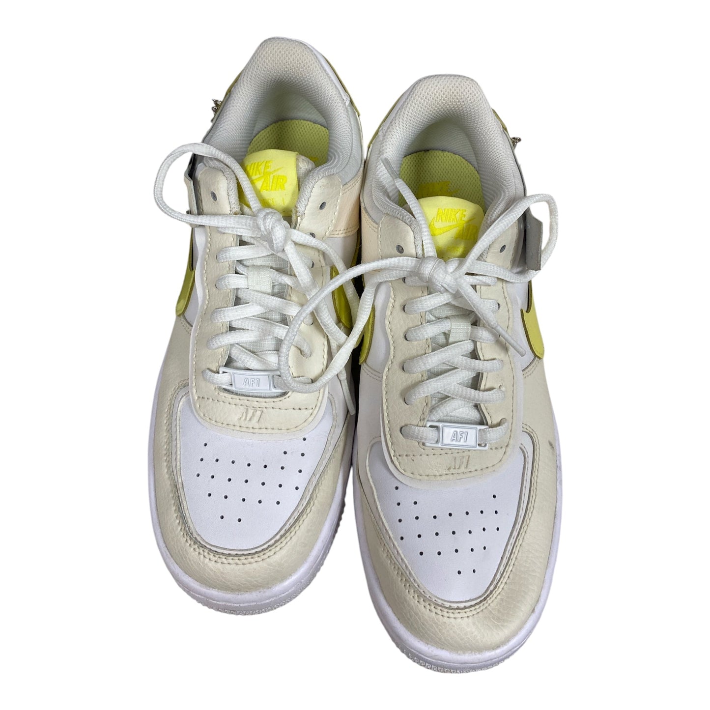 Shoes Sneakers By Nike In White & Yellow, Size:8