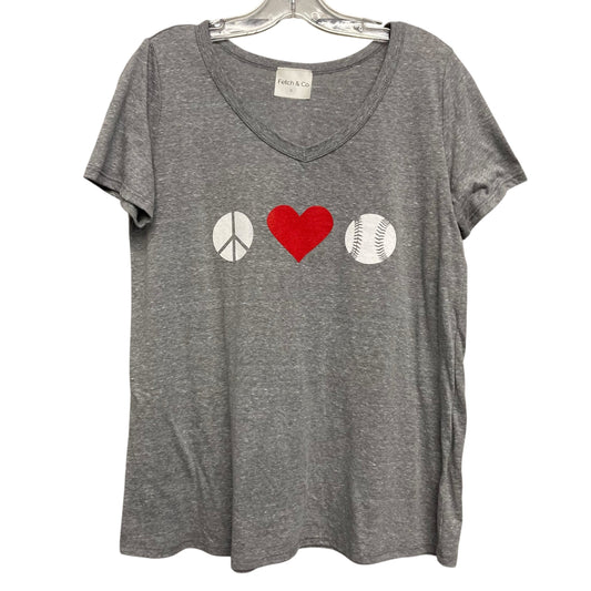 Top Ss Basic By Fetch & Co.  In Grey, Size:S