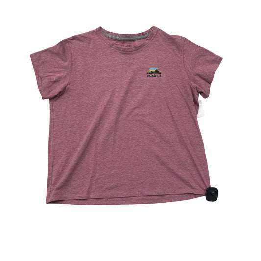 Athletic Top Ss By Patagonia In Mauve, Size:Xl