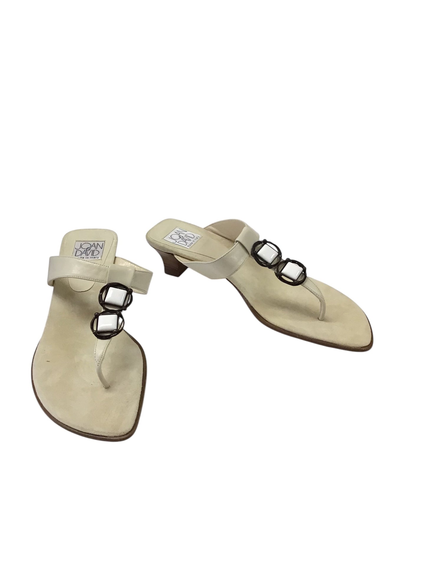 Sandals Flip Flops By Joan And David In Cream, Size: 7.5