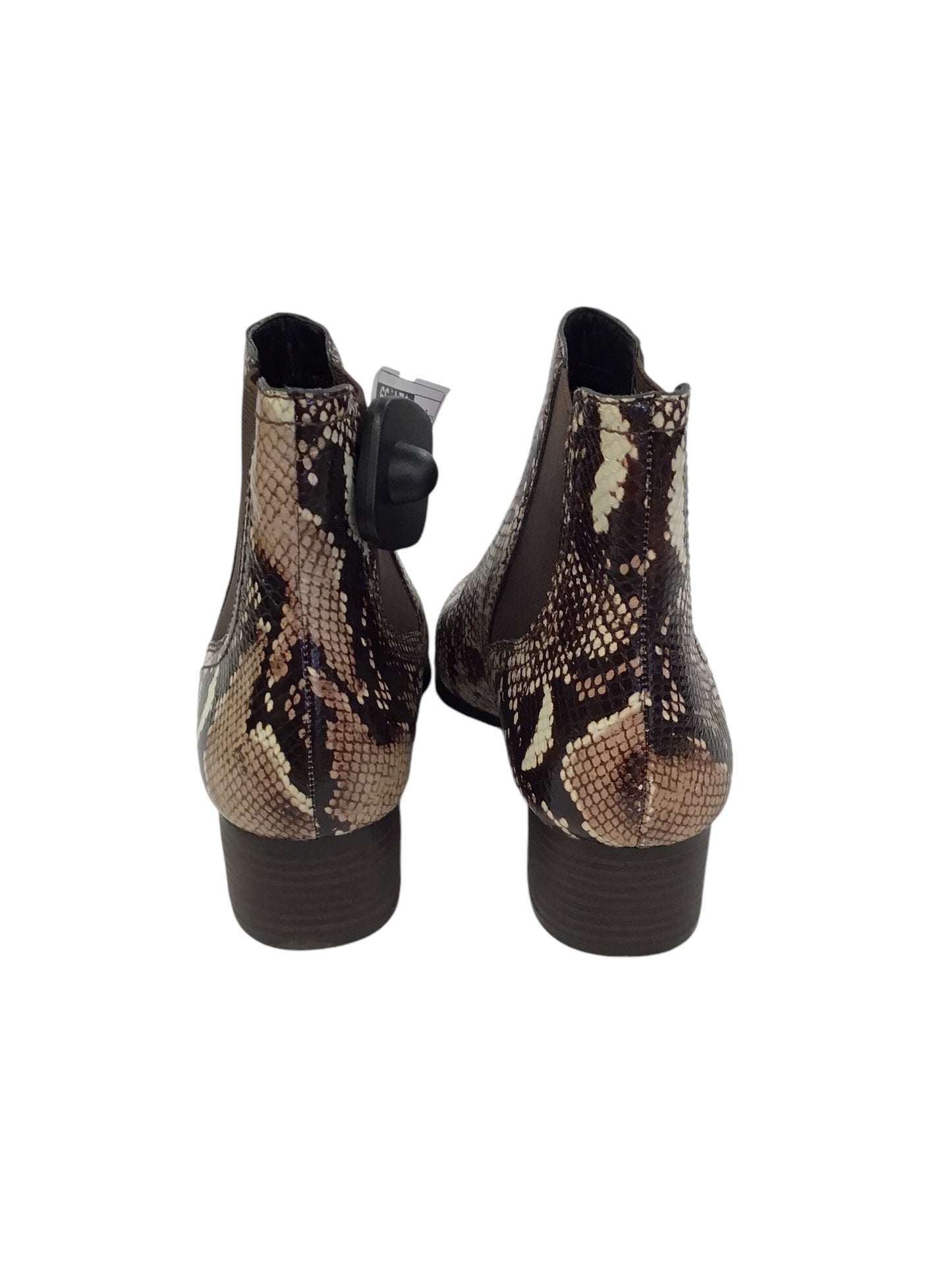 Boots Ankle Heels By Alex Marie In Snakeskin Print, Size: 8