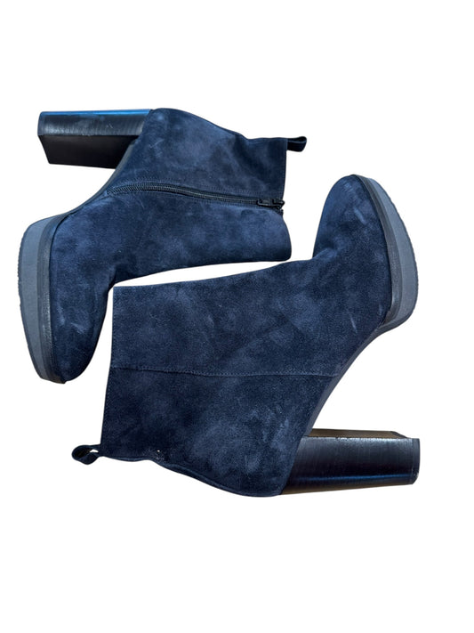 Boots Ankle Heels By Via Spiga In Navy, Size: 7.5