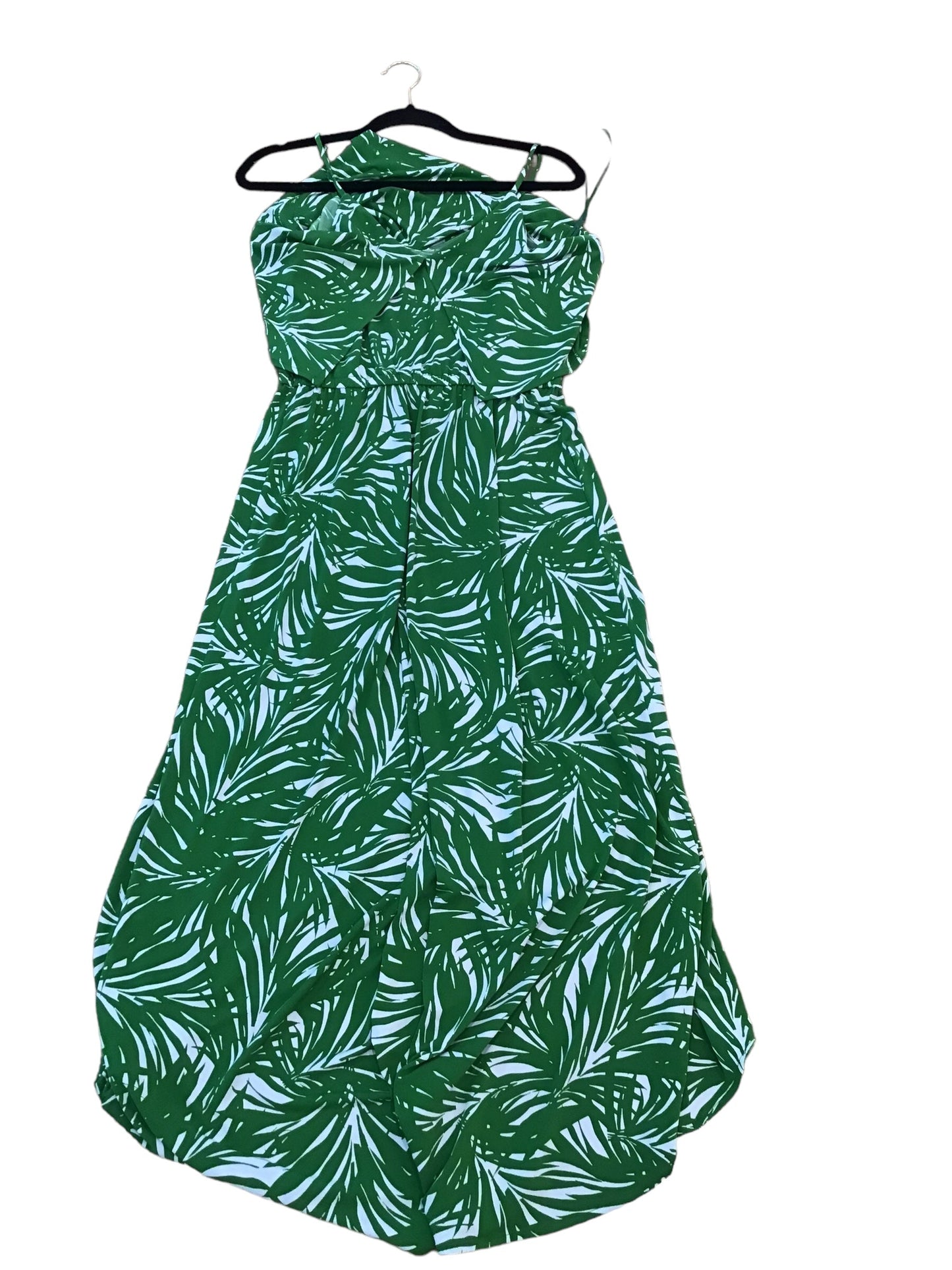 Green & White Dress Casual Maxi Limited, Size S