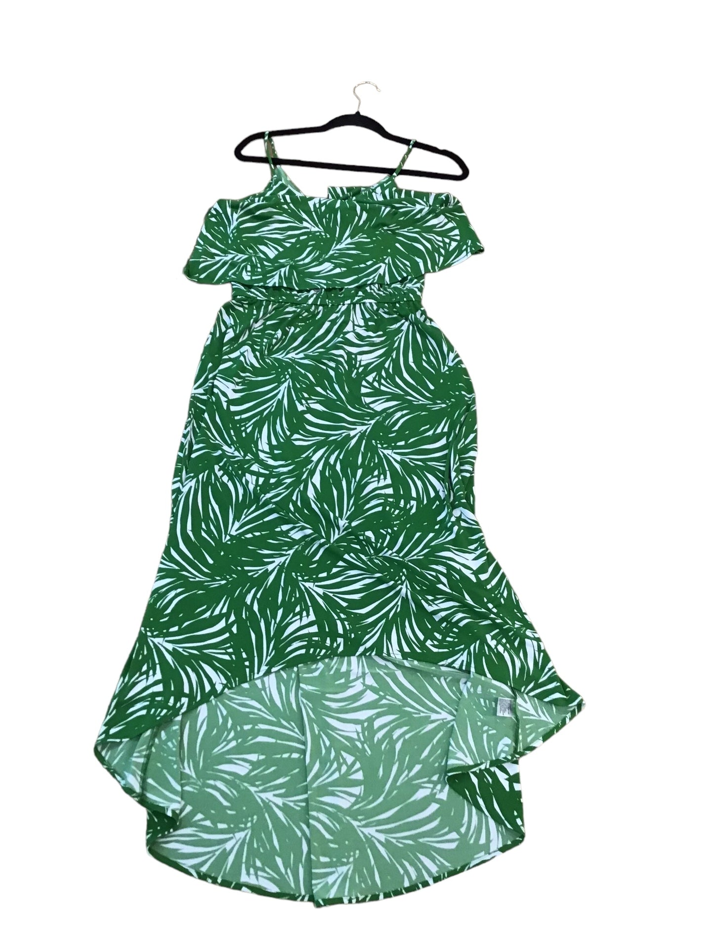 Green & White Dress Casual Maxi Limited, Size S