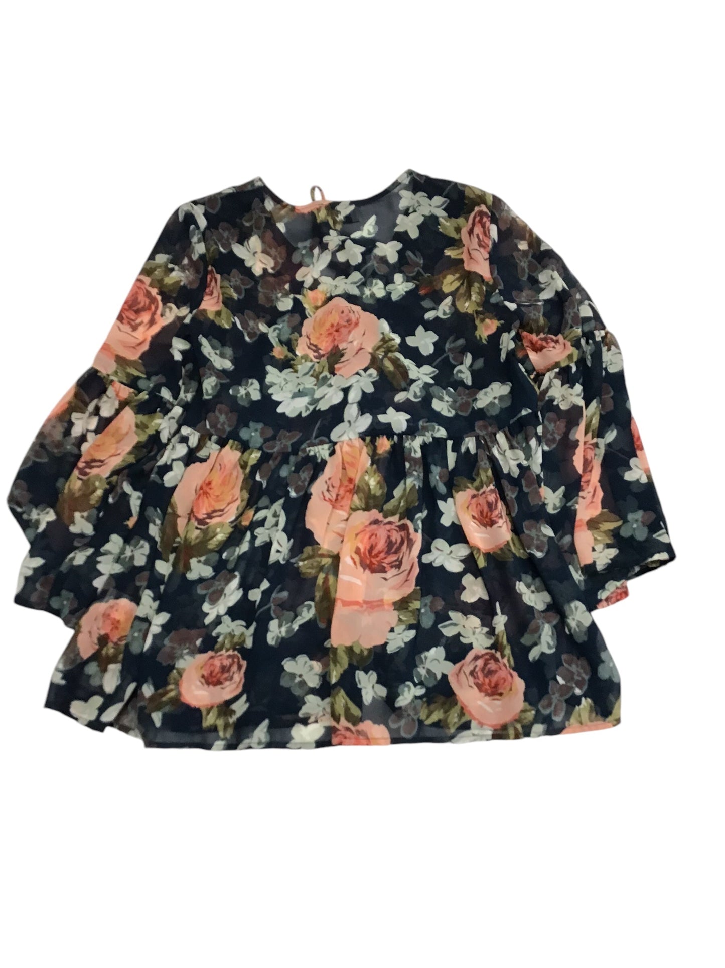 Blouse Long Sleeve By Mumu In Floral Print, Size: Xs