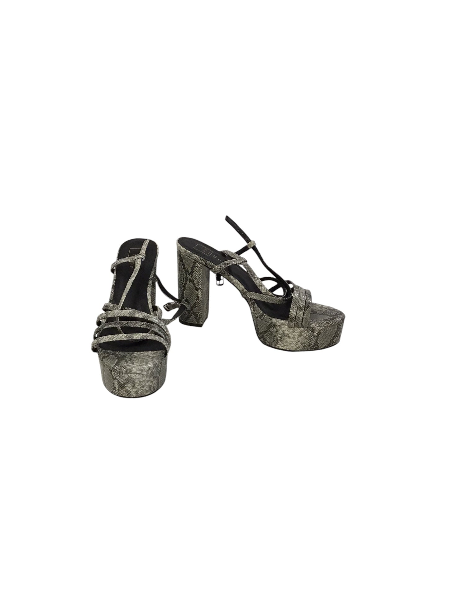 Shoes Heels Block By Shu Shop In Snakeskin Print, Size: 10