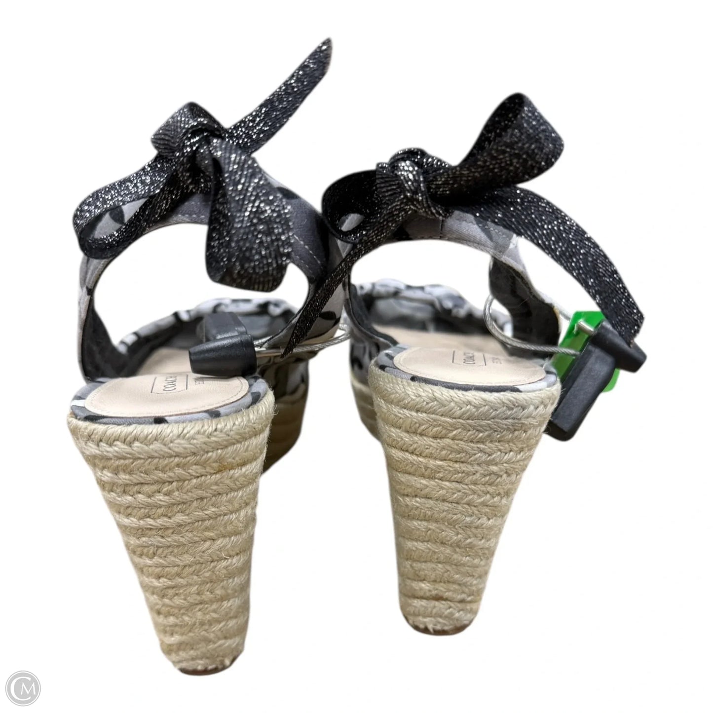 Sandals Designer By Coach In Black & Grey, Size: 8