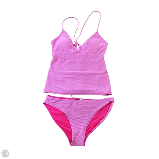Swimsuit 2pc By Vineyard Vines In Pink & White, Size: M