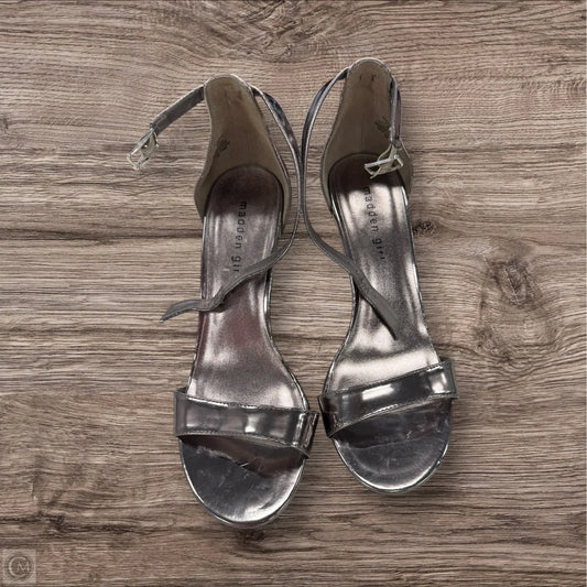 Sandals Heels Stiletto By Madden Girl In Grey, Size: 9.5