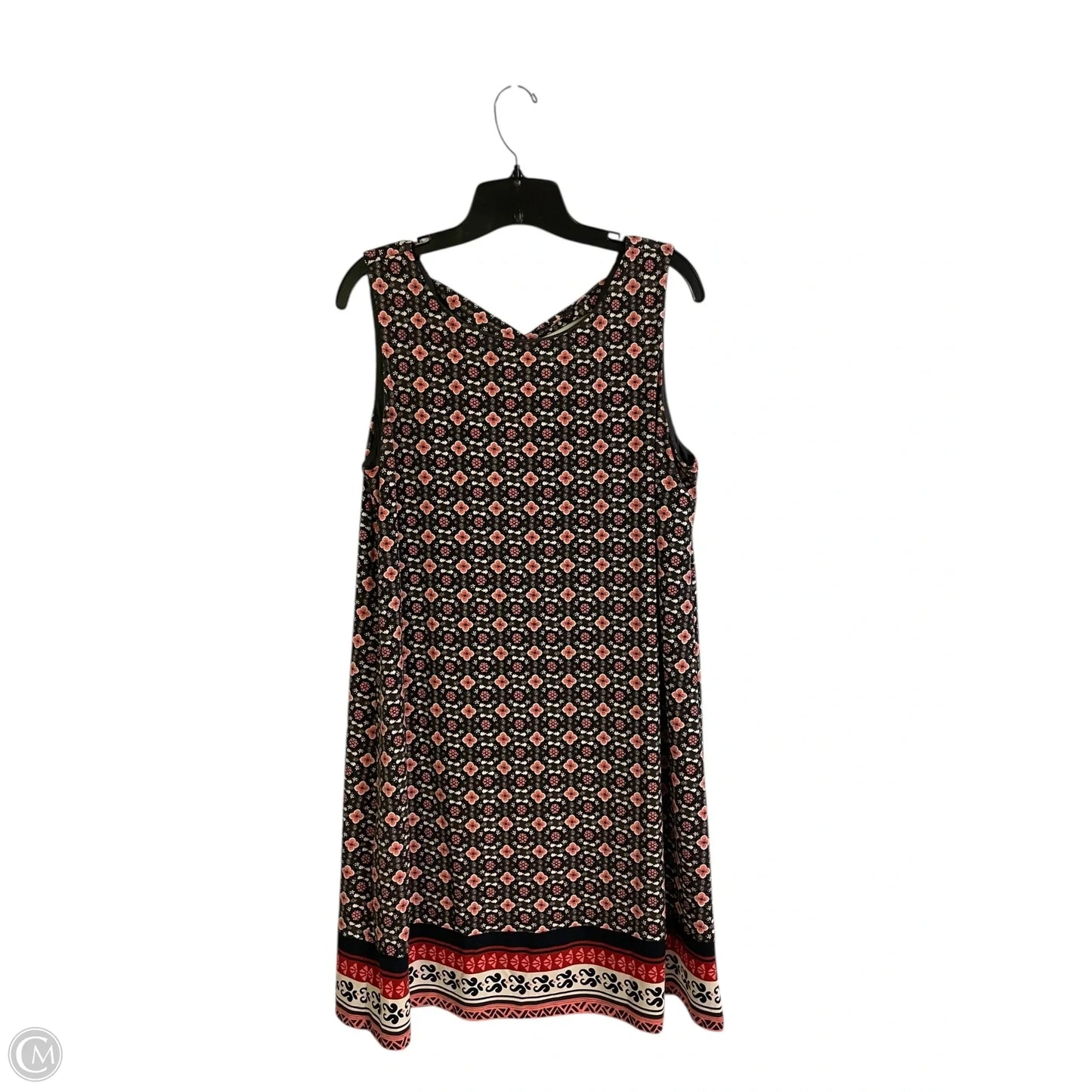 Dress Casual Short By Clothes Mentor In Black & Pink, Size: L