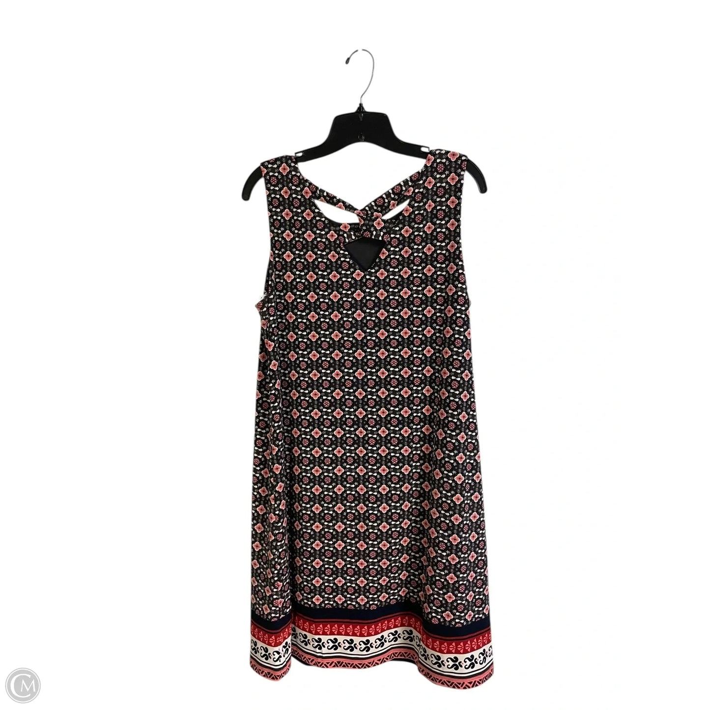 Dress Casual Short By Clothes Mentor In Black & Pink, Size: L