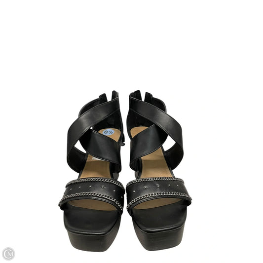 Sandals Heels Wedge By Report In Black, Size: 8.5