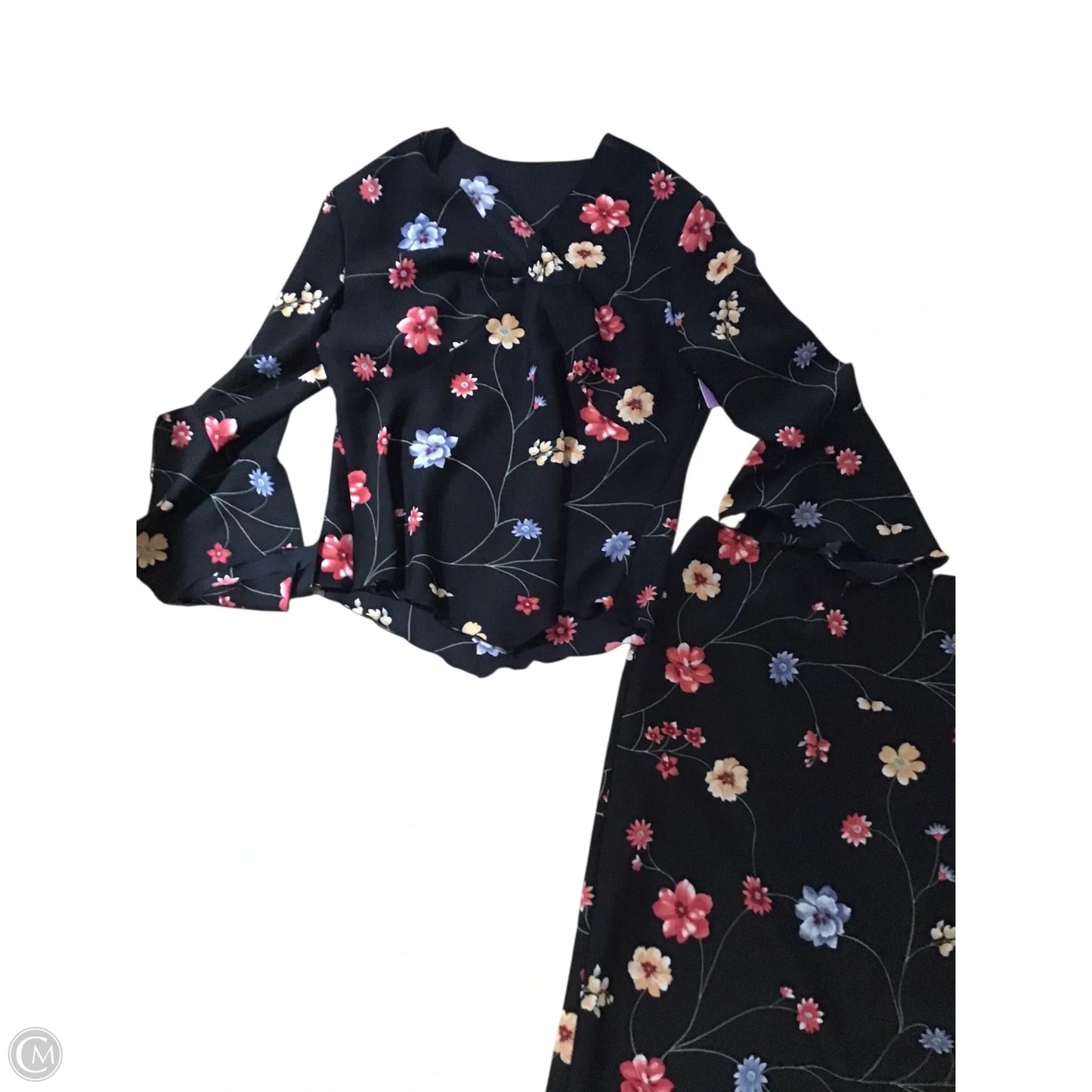 Skirt Set 2pc By Clothes Mentor In Black & Red, Size: 12