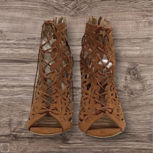 Sandals Heels Stiletto By Primark In Brown, Size: 8