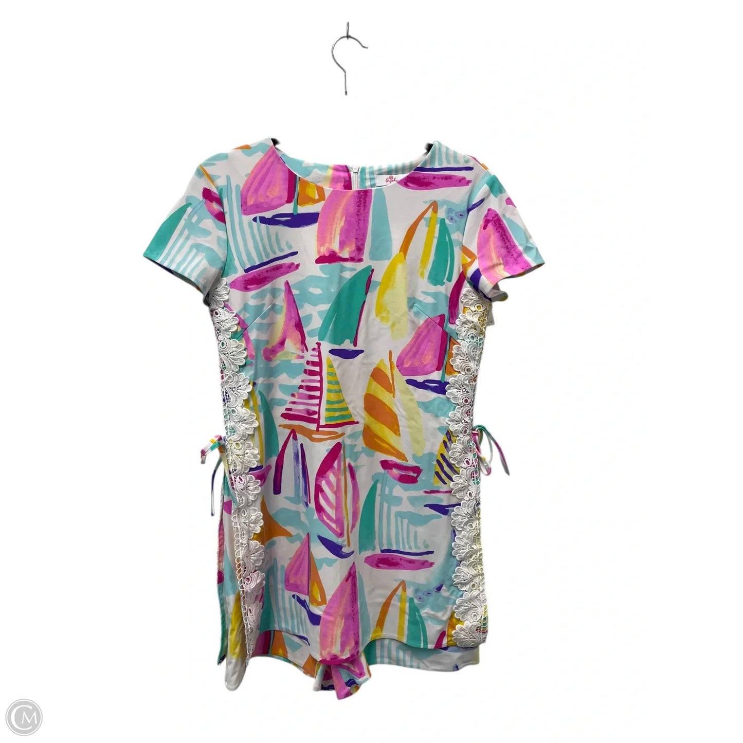 Dress Casual Short By Aryeh In Blue & Pink, Size: Xs