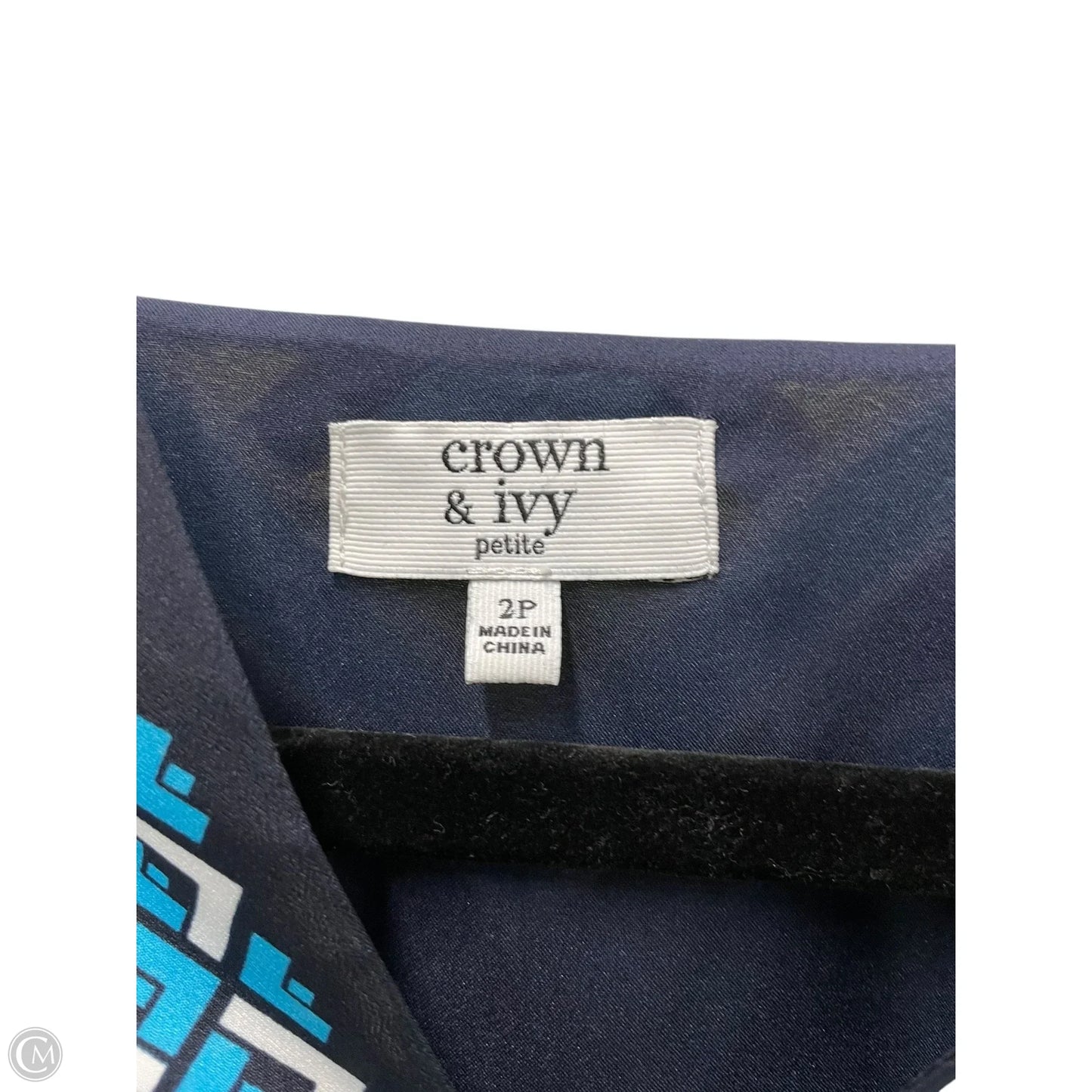 Dress Casual Short By Crown And Ivy In Blue & Yellow, Size: 2p