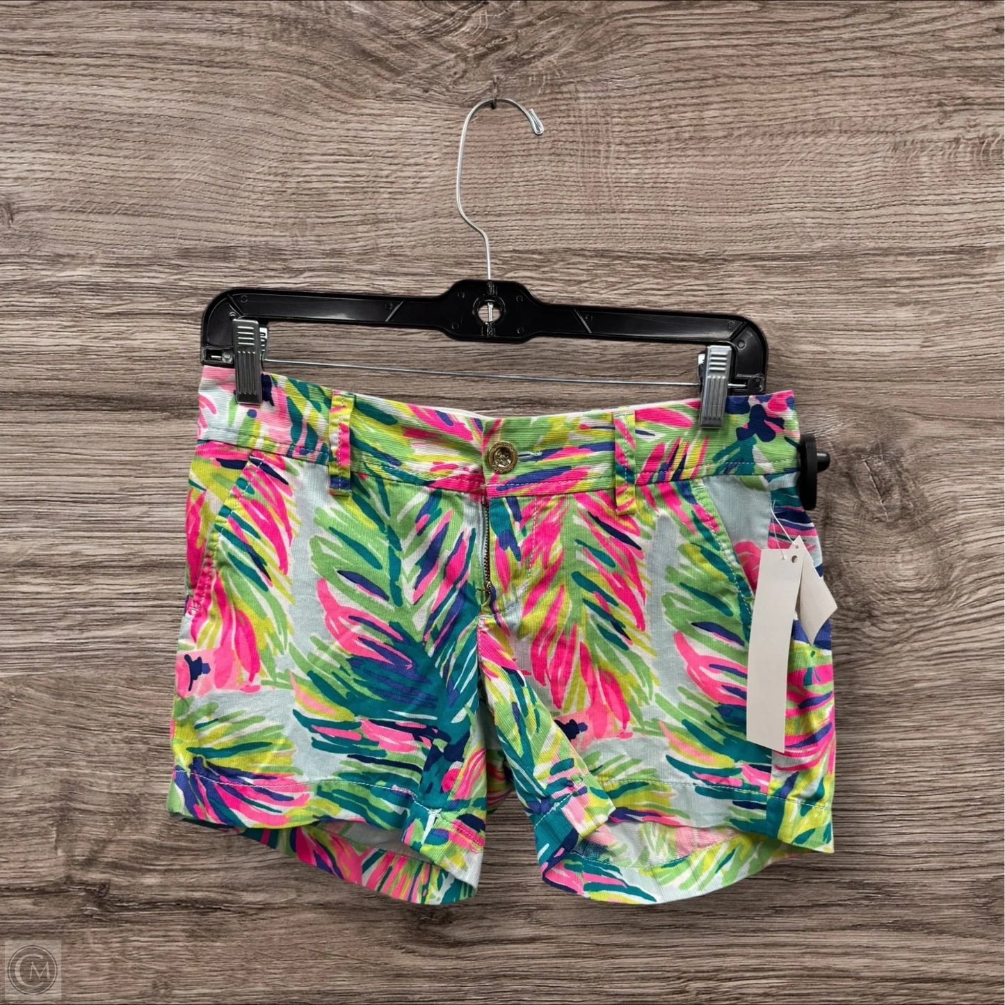 Shorts Designer By Lilly Pulitzer In Green & Pink, Size: 0
