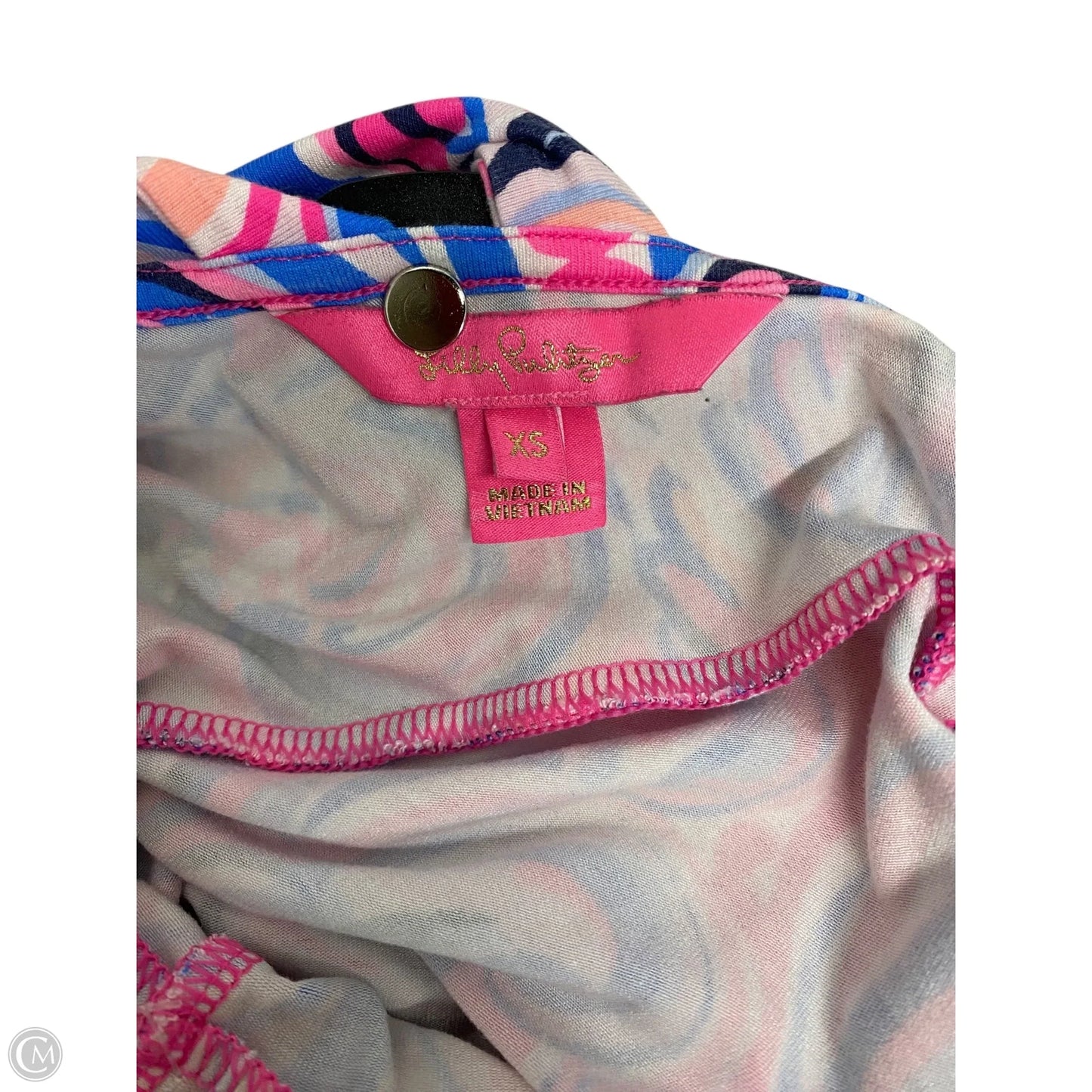 Top Long Sleeve Designer By Lilly Pulitzer In Blue & Pink, Size: Xs