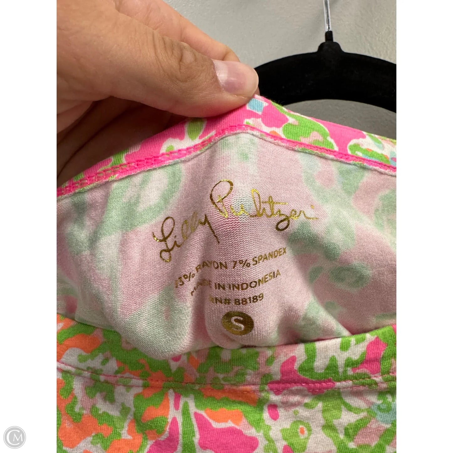 Dress Designer By Lilly Pulitzer In Green & Pink, Size: S