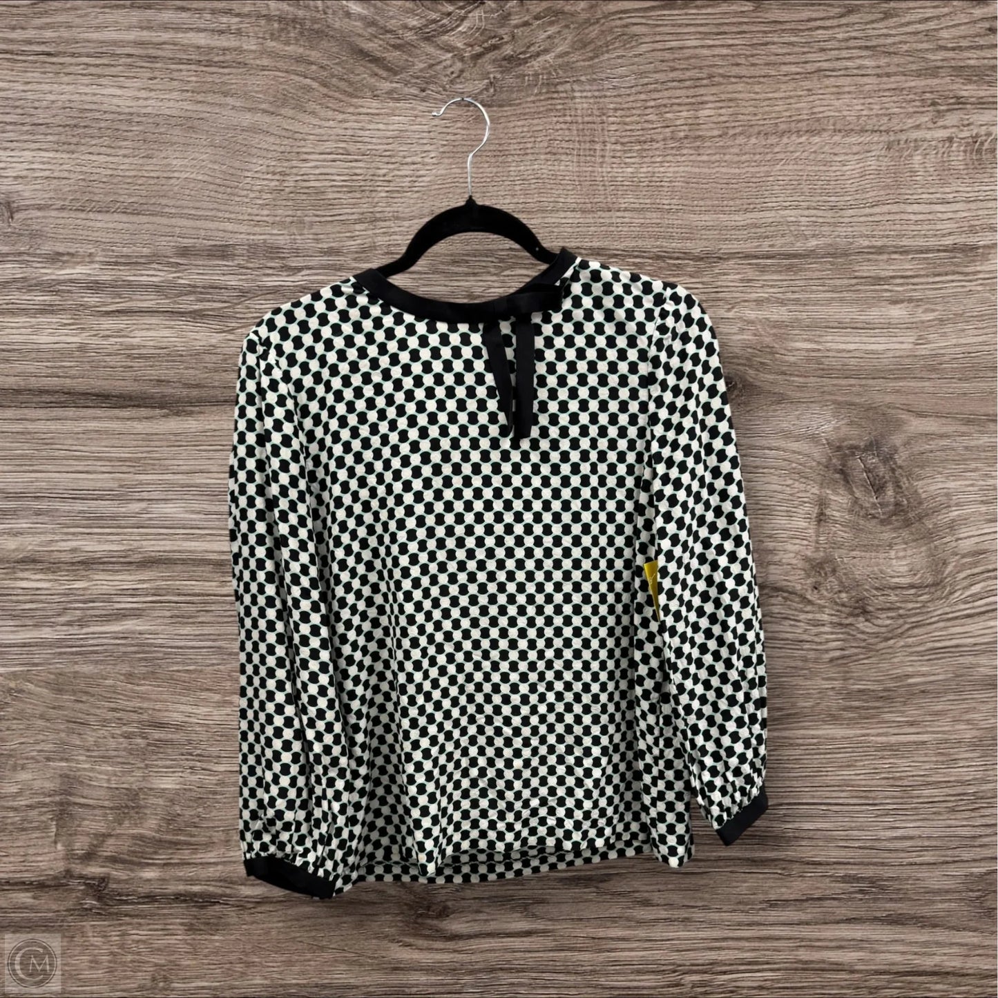 Blouse Designer By Kate Spade In Black & White, Size: M