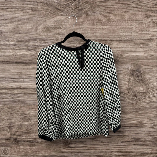 Blouse Designer By Kate Spade In Black & White, Size: M