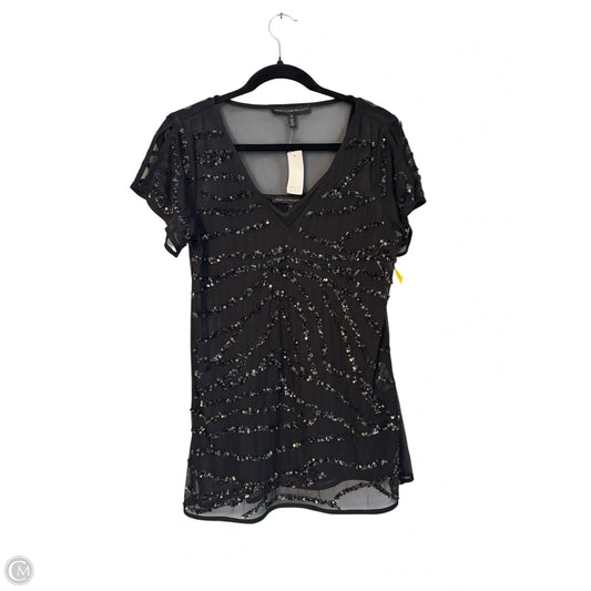 Blouse Short Sleeve By White House Black Market In Black, Size: M