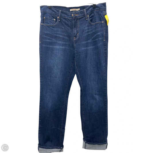 Jeans Straight By Levis In Blue Denim, Size: 10