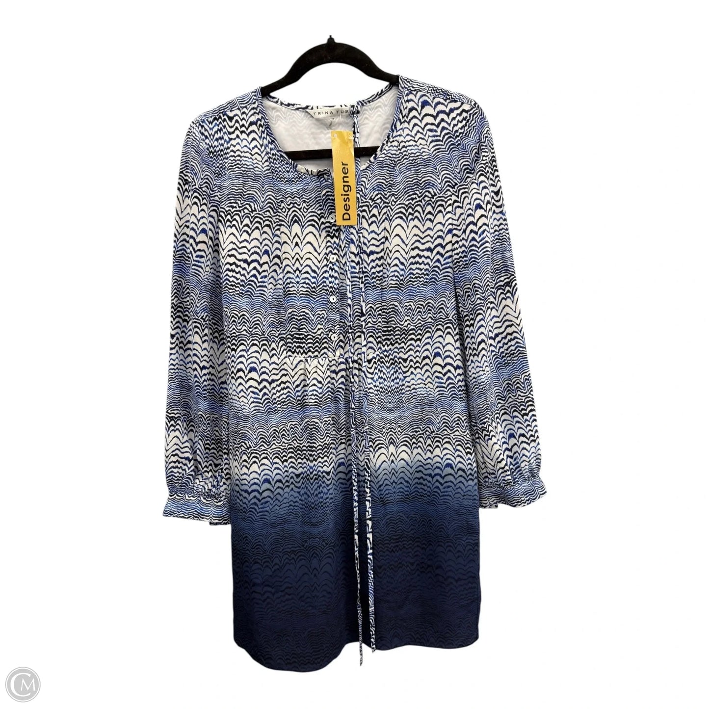 Dress Casual Short By Trina Turk In Blue & White, Size: 0