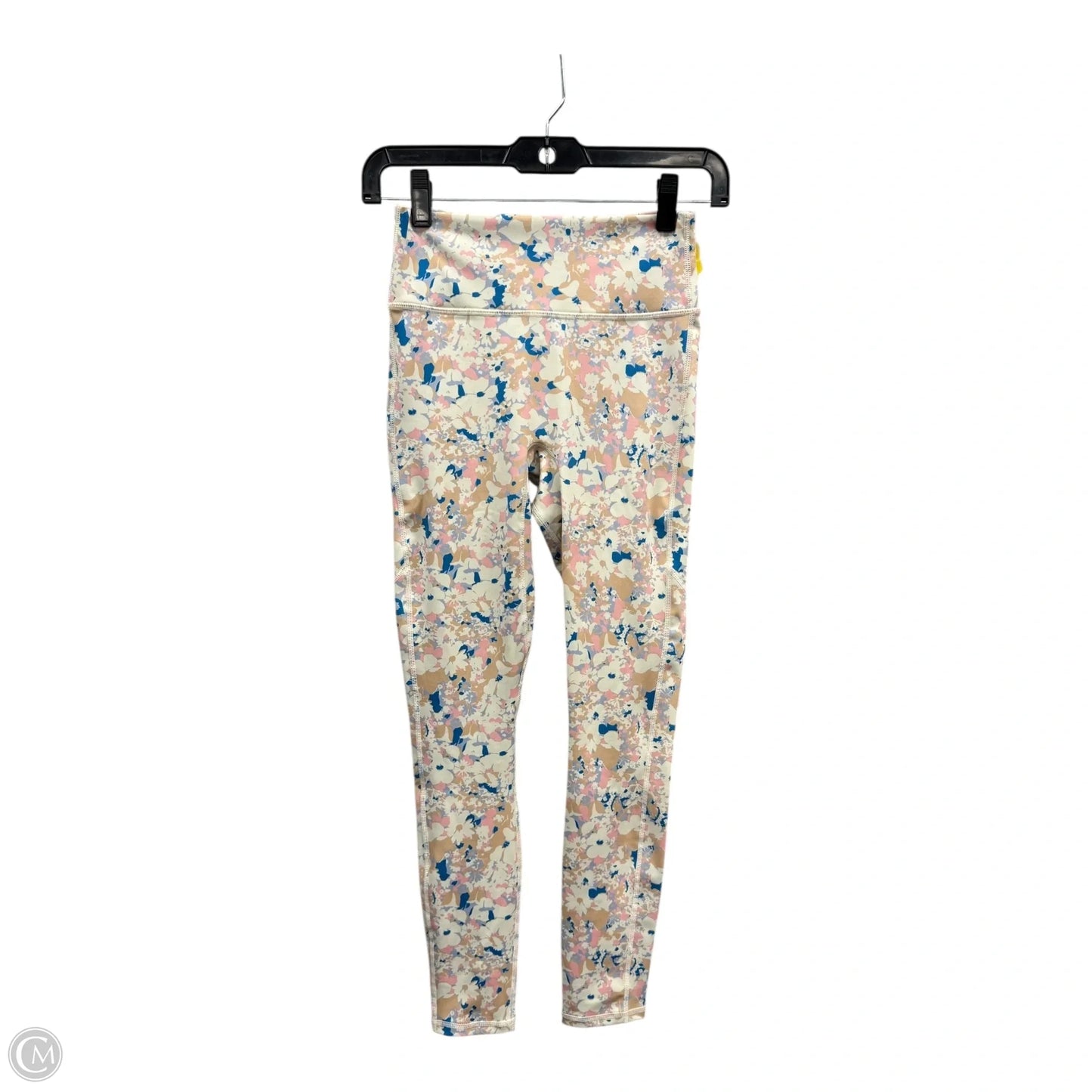 Athletic Leggings By Fabletics In Cream & Pink, Size: Xs