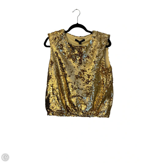 Blouse Sleeveless By Marc New York In Gold, Size: M