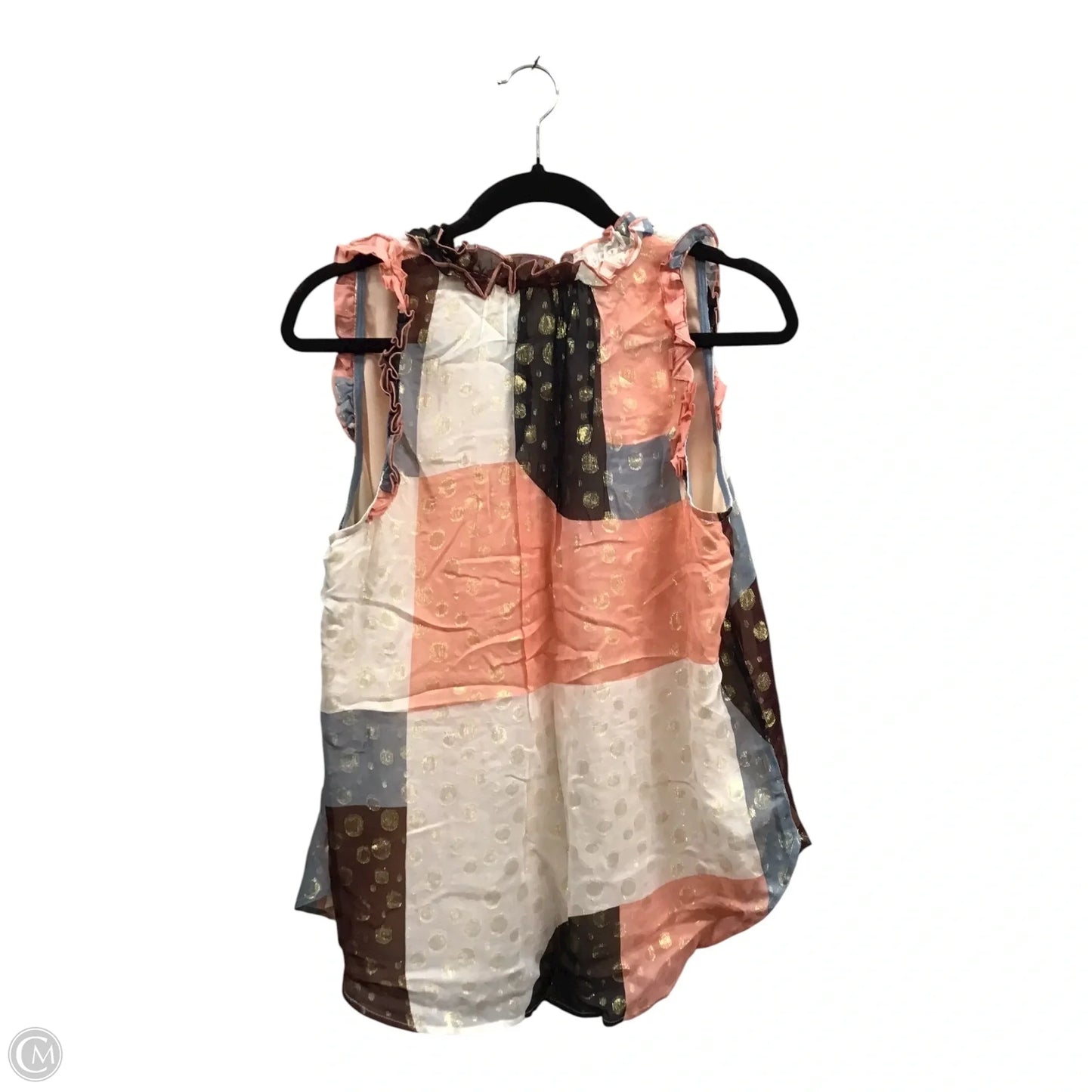 Blouse Sleeveless By Maeve In Cream & Pink, Size: 8