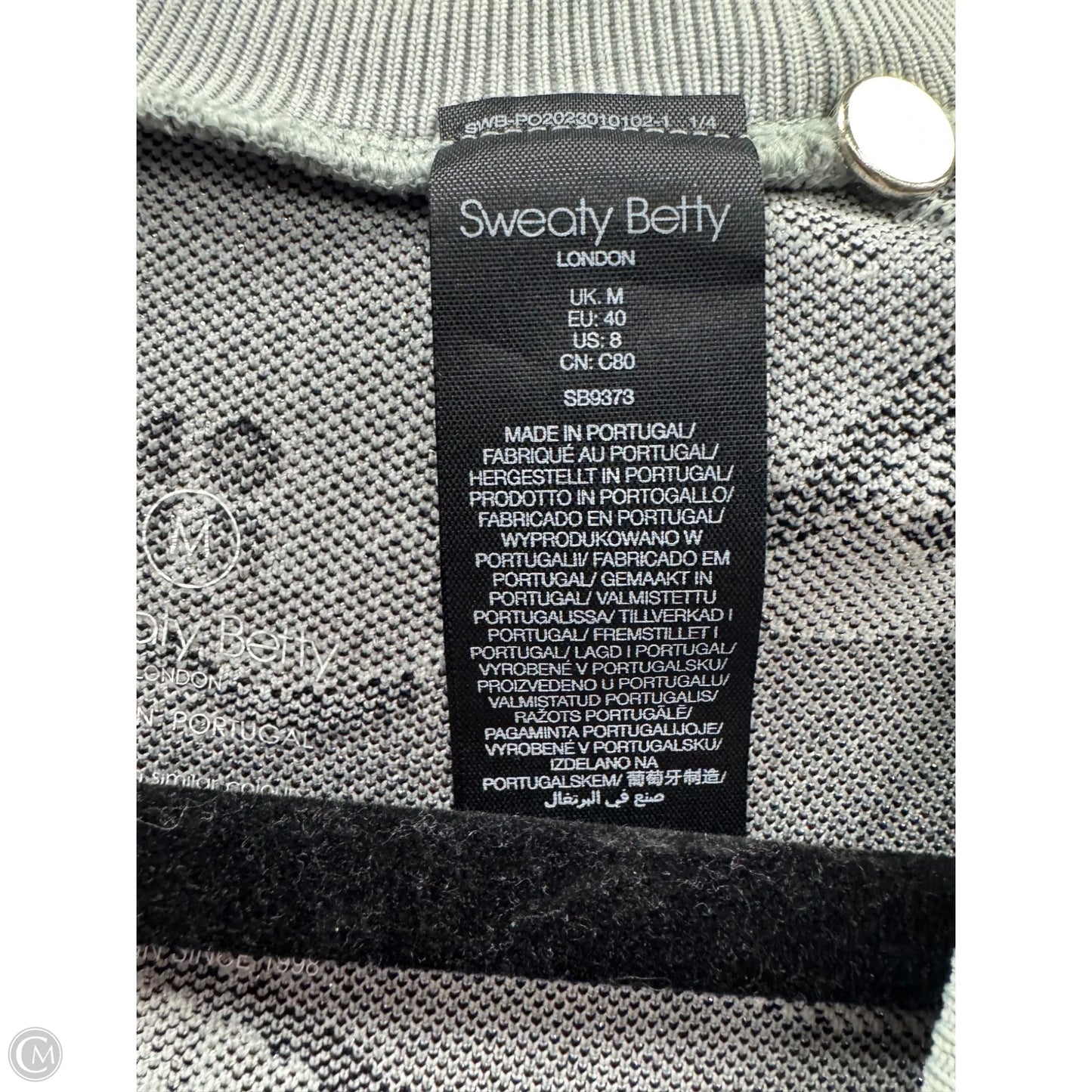 Athletic Top Long Sleeve Crewneck By Sweaty Betty In Camouflage Print, Size: M