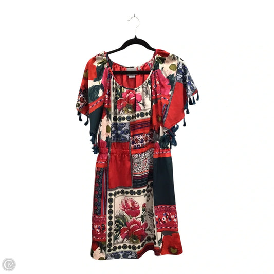 Dress Casual Short By Cma In Green & Red, Size: M