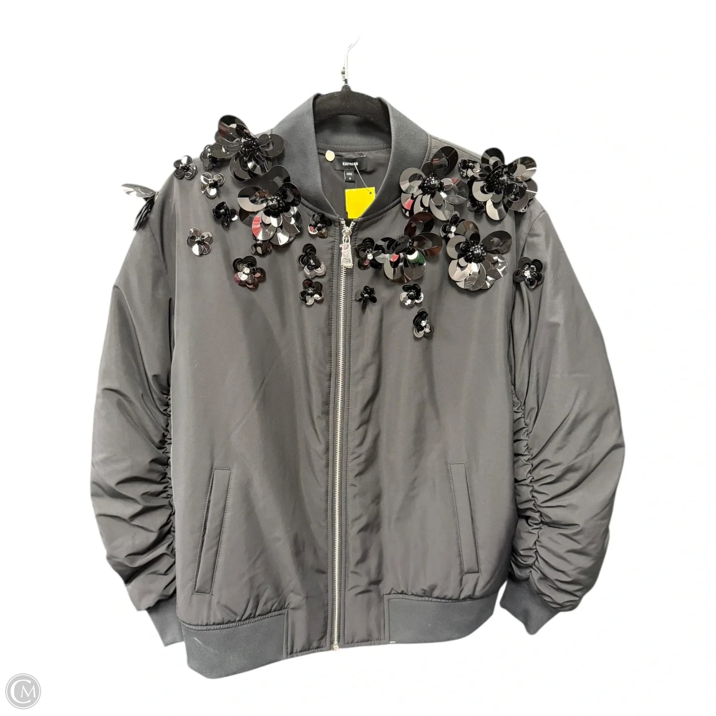 Jacket Puffer & Quilted By Express In Black, Size: M