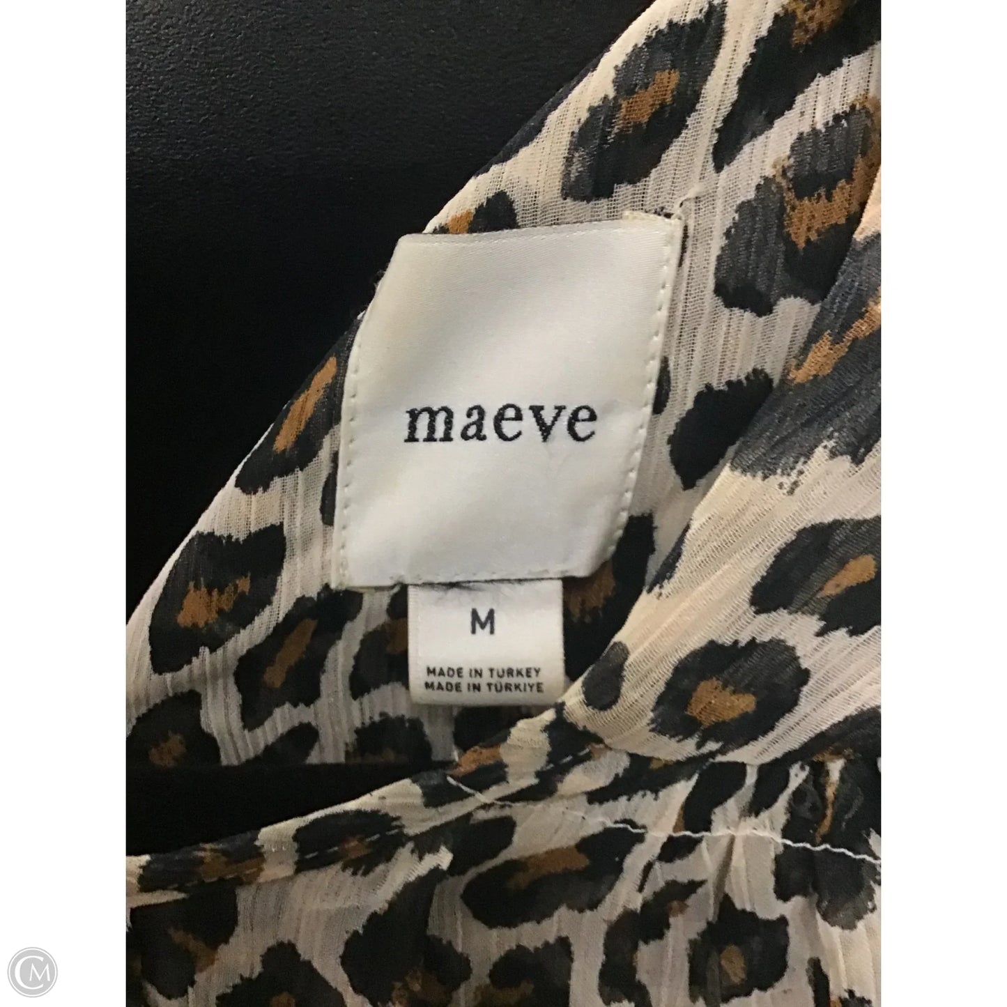 Blouse Long Sleeve By Maeve In Animal Print, Size: M