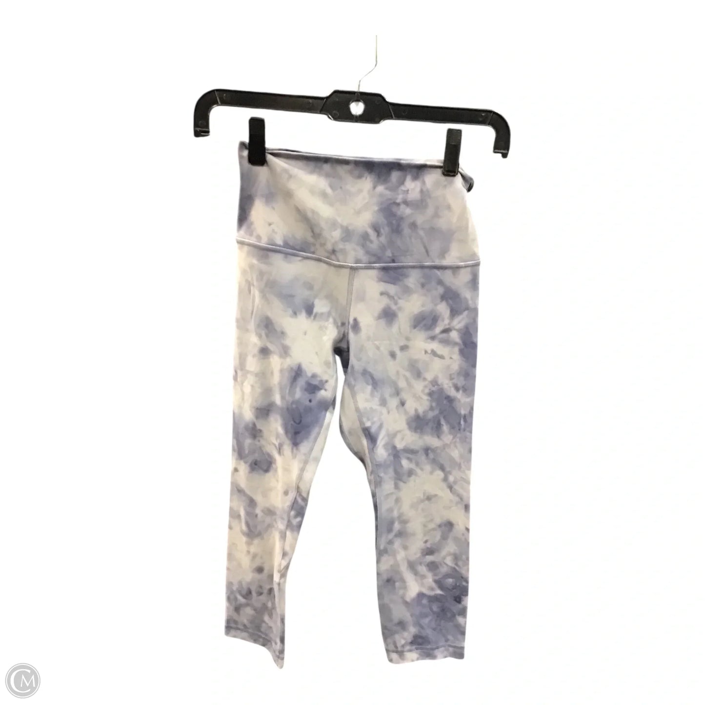 Athletic Leggings Capris By Lululemon In Blue & White, Size: 4