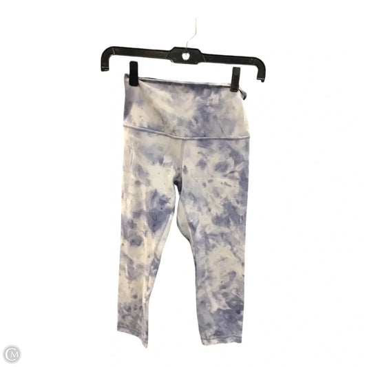 Athletic Leggings Capris By Lululemon In Blue & White, Size: 4