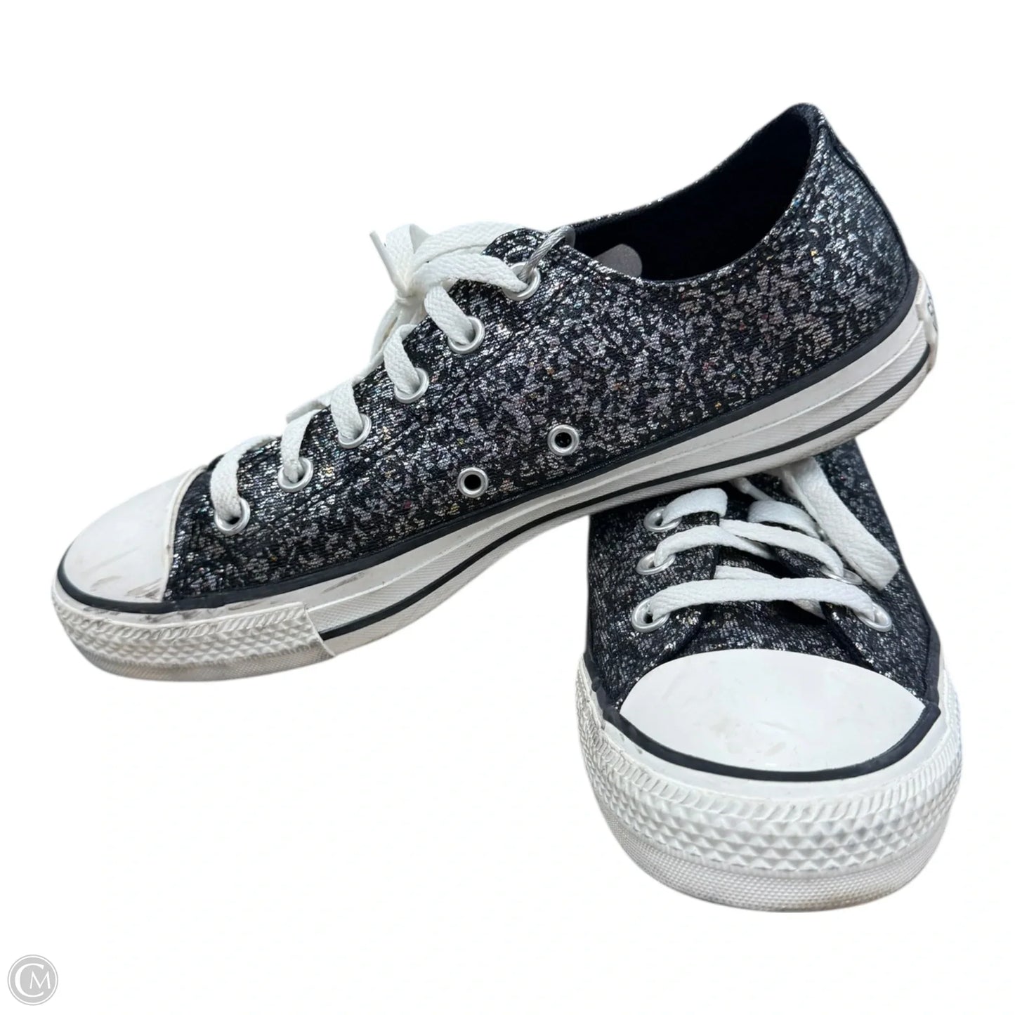 Shoes Sneakers By Converse In Black & Silver, Size: 10.5