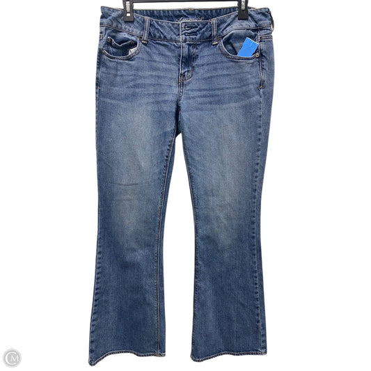 Jeans Boot Cut By American Eagle In Blue Denim, Size: 10
