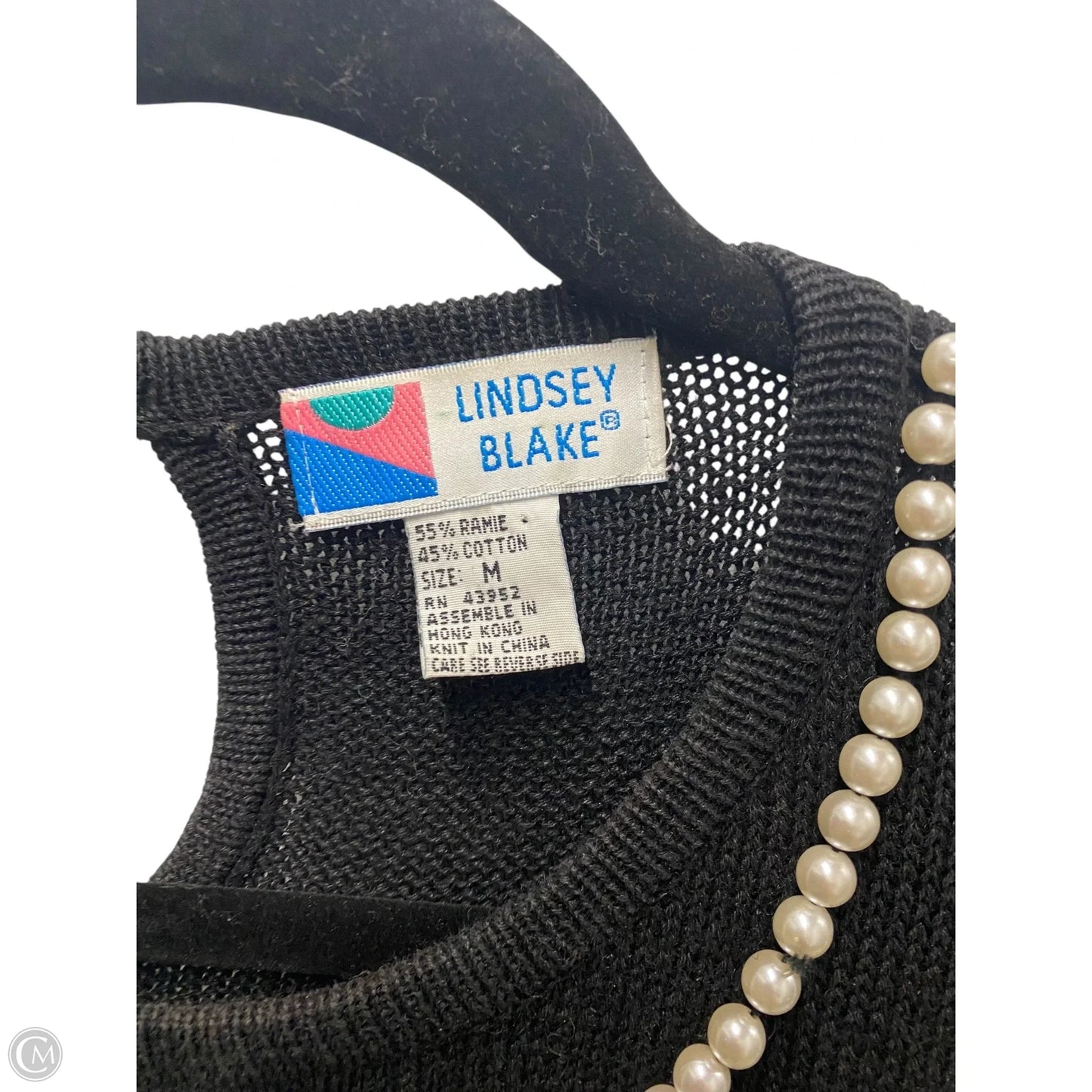 Sweater By Clothes Mentor In Black & Red, Size: M