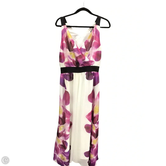 Dress Casual Maxi By Express In Purple & White, Size: M
