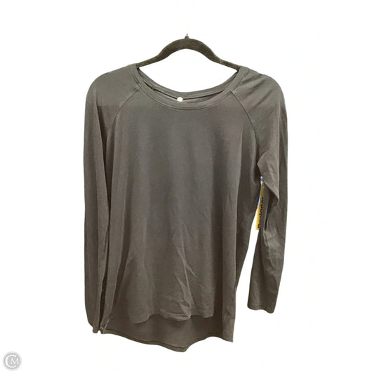 Athletic Top Long Sleeve Crewneck By Lululemon In Black, Size: L