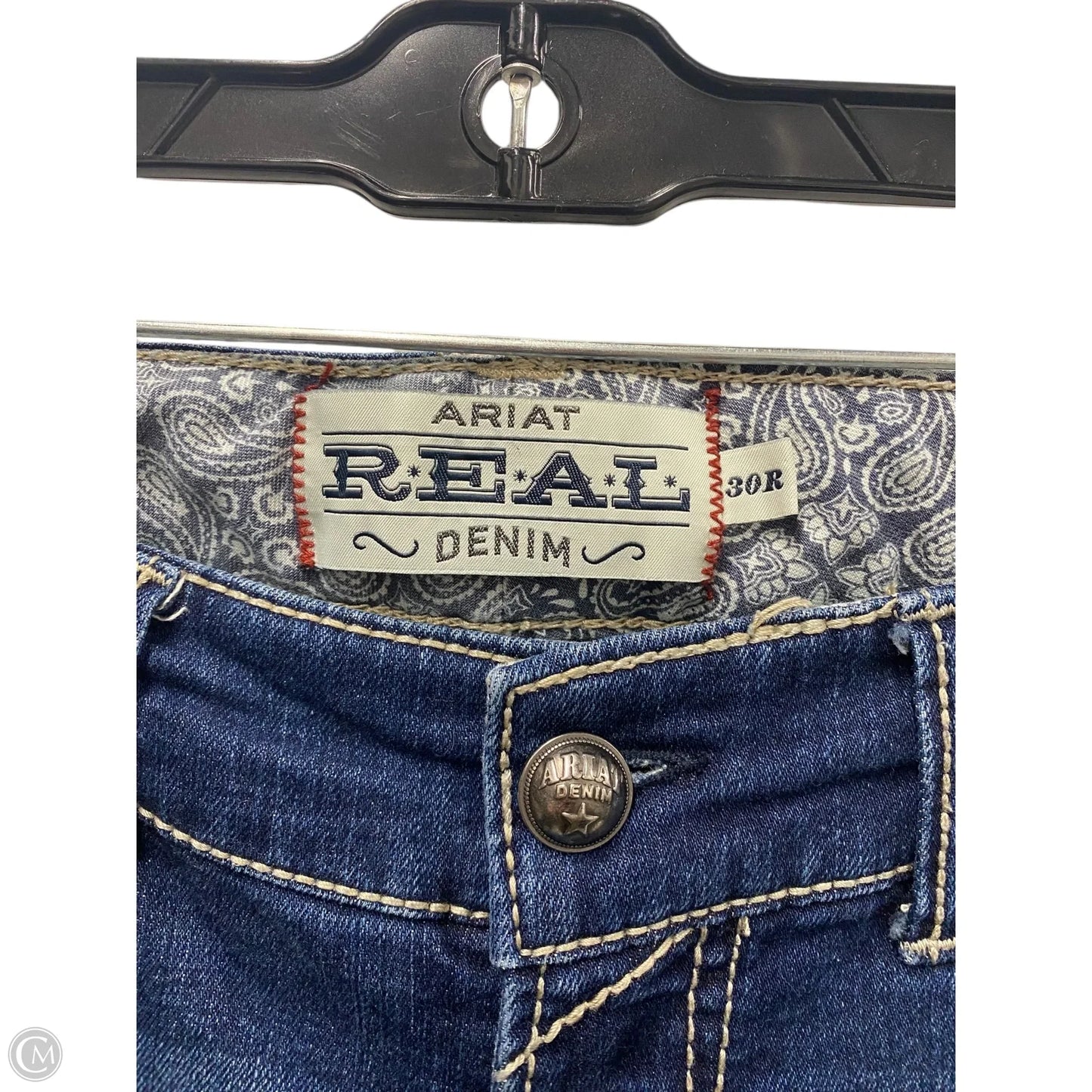 Jeans Boot Cut By Ariat In Blue Denim, Size: 10