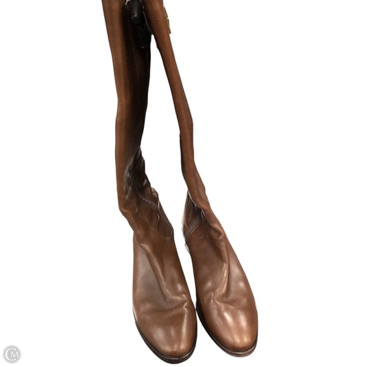 Boots Knee Heels By Cole-haan In Brown, Size: 7.5