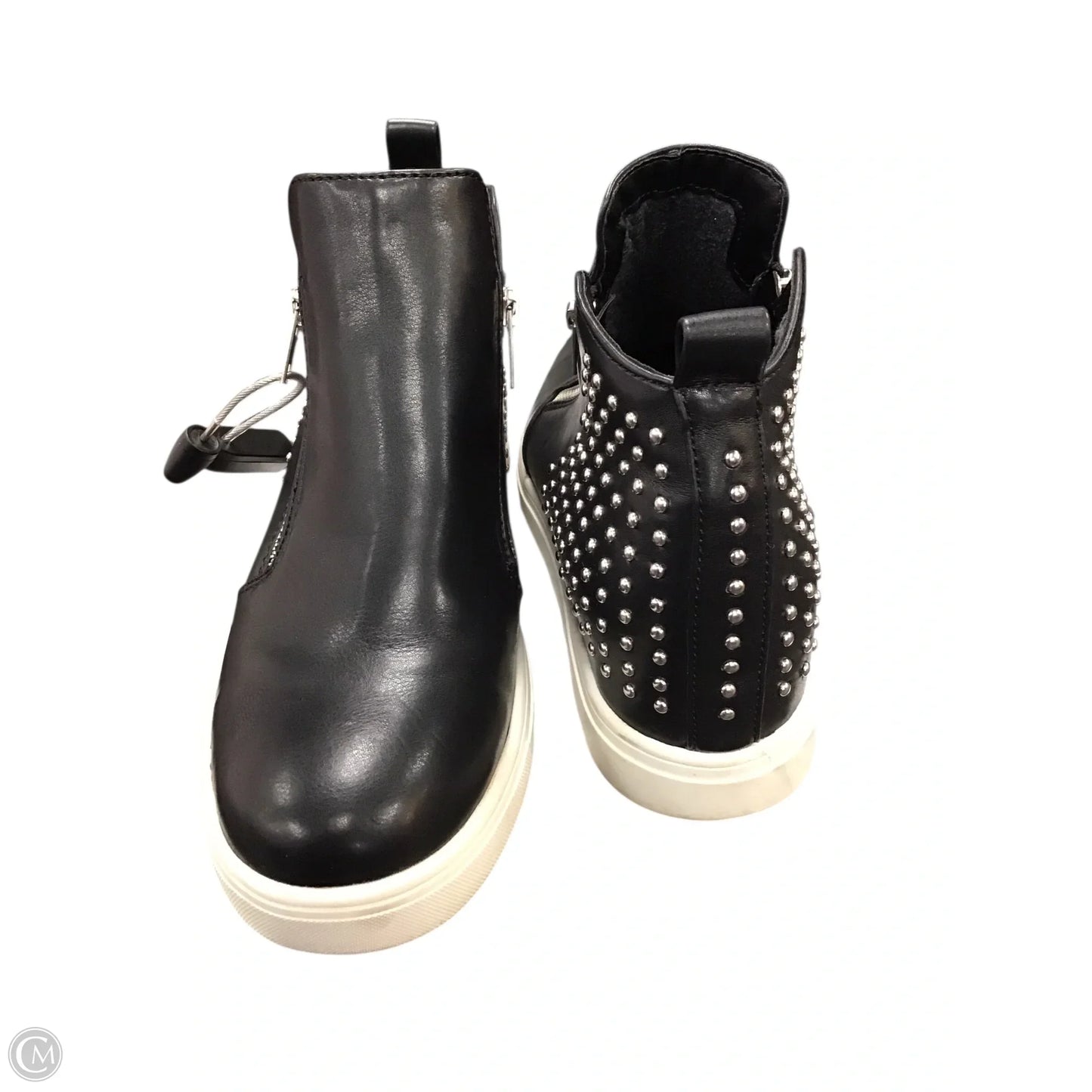 Shoes Sneakers By Cushionaire In Black & Silver, Size: 9