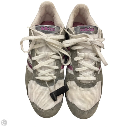 Shoes Athletic By Adidas In Grey & Purple, Size: 10