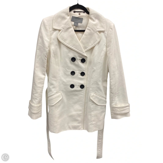 Coat Peacoat By Ann Taylor In Cream, Size: L